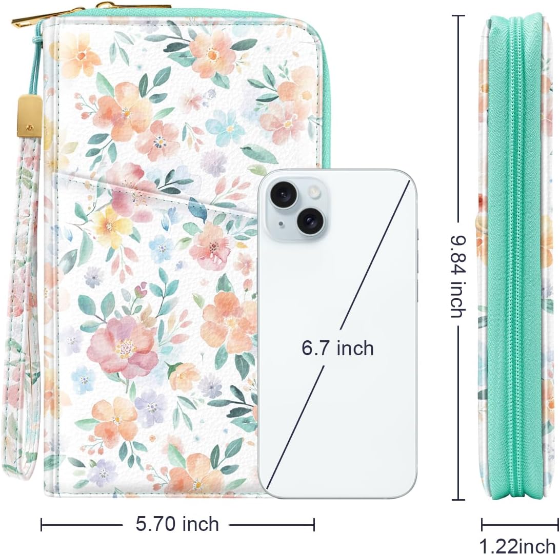 Family Passport Holder Wallet RFID Blocking Document Organizer