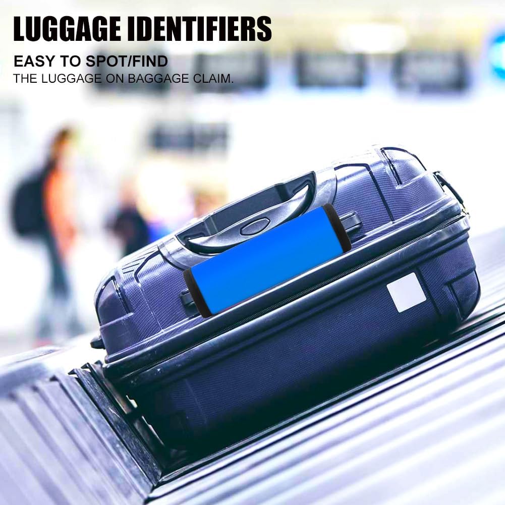 Luggage Handle Wrap 6 Pack-Neoprene Luggage Handle Wraps for Suitcase/Beach Bag/Backpacks Bright Suitcase Identifiers Travel Accessories for Airplane (6 Colors)
