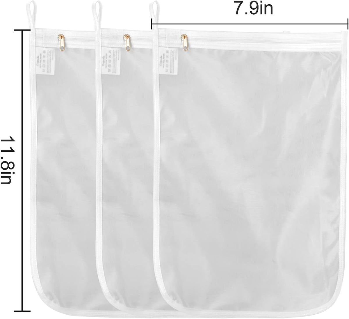 2 Pack Delicates Laundry Bags, Fine Mesh Wash Bag with Hanging Loop