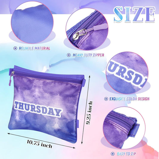 14 Pcs Packing Cubes for Travel Kids Day of Week Compression Packing Bags Colorful Luggage Suitcase Organizers Bag for Travel(Gradient)