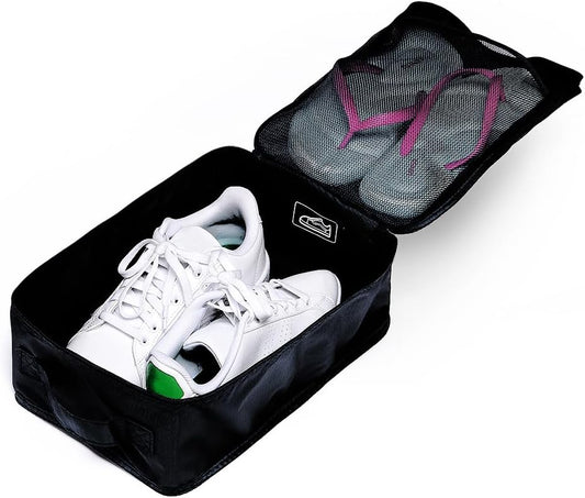 Travel Shoe Bags, Foldable Waterproof Shoe Puches Organizer-Double Layer (Multi-colored4)