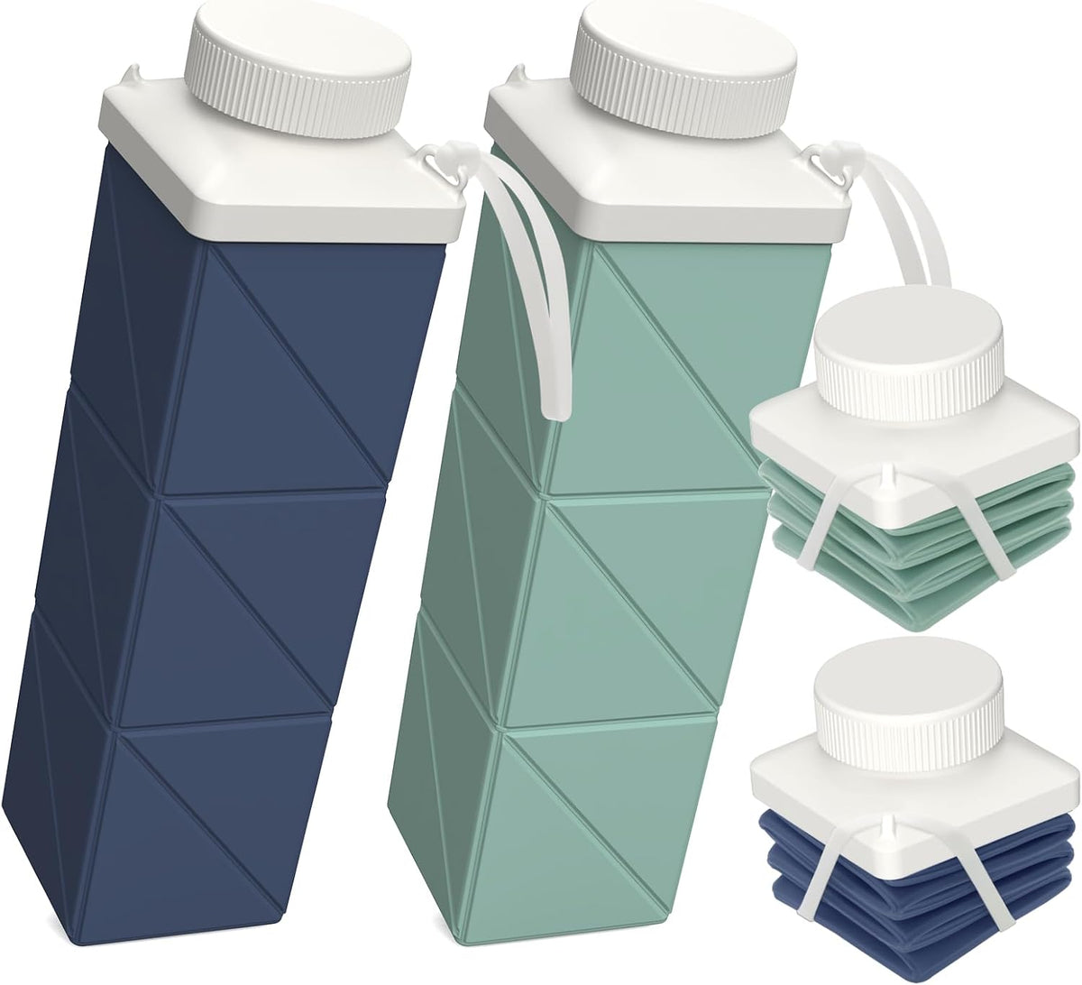 Collapsible Water Bottles 21oz/610mL, Silicone Travel Water Bottle