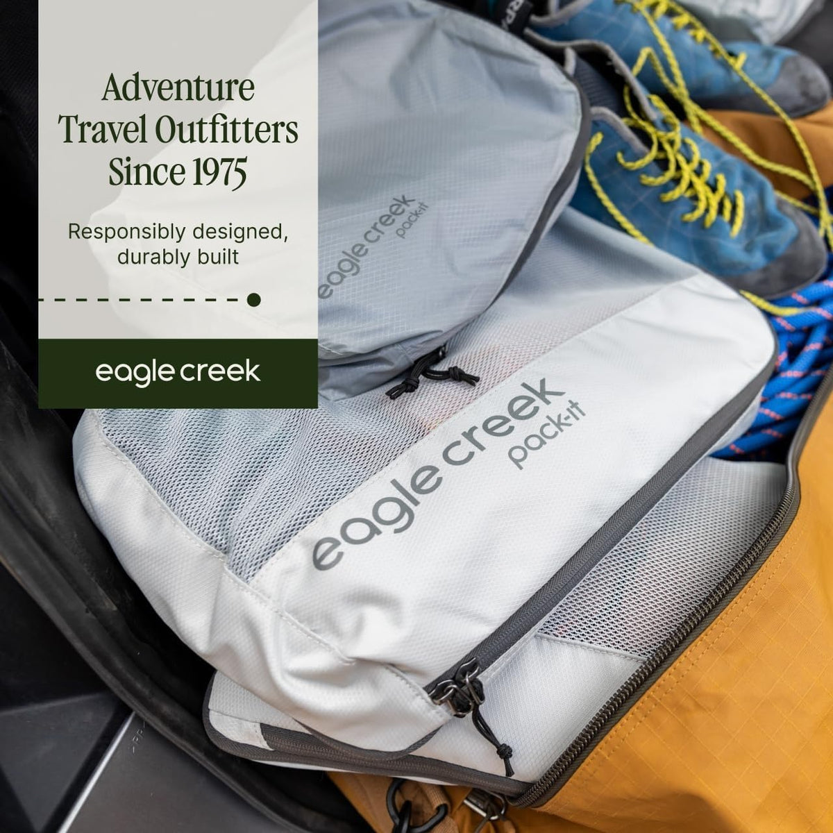 Eagle Creek Pack-It Specter Compression Packing Cubes - Durable, Ultra-Lightweight and Water-Resistant Ripstop Fabric Suitcase Organizer Bags for Clothing and Gear