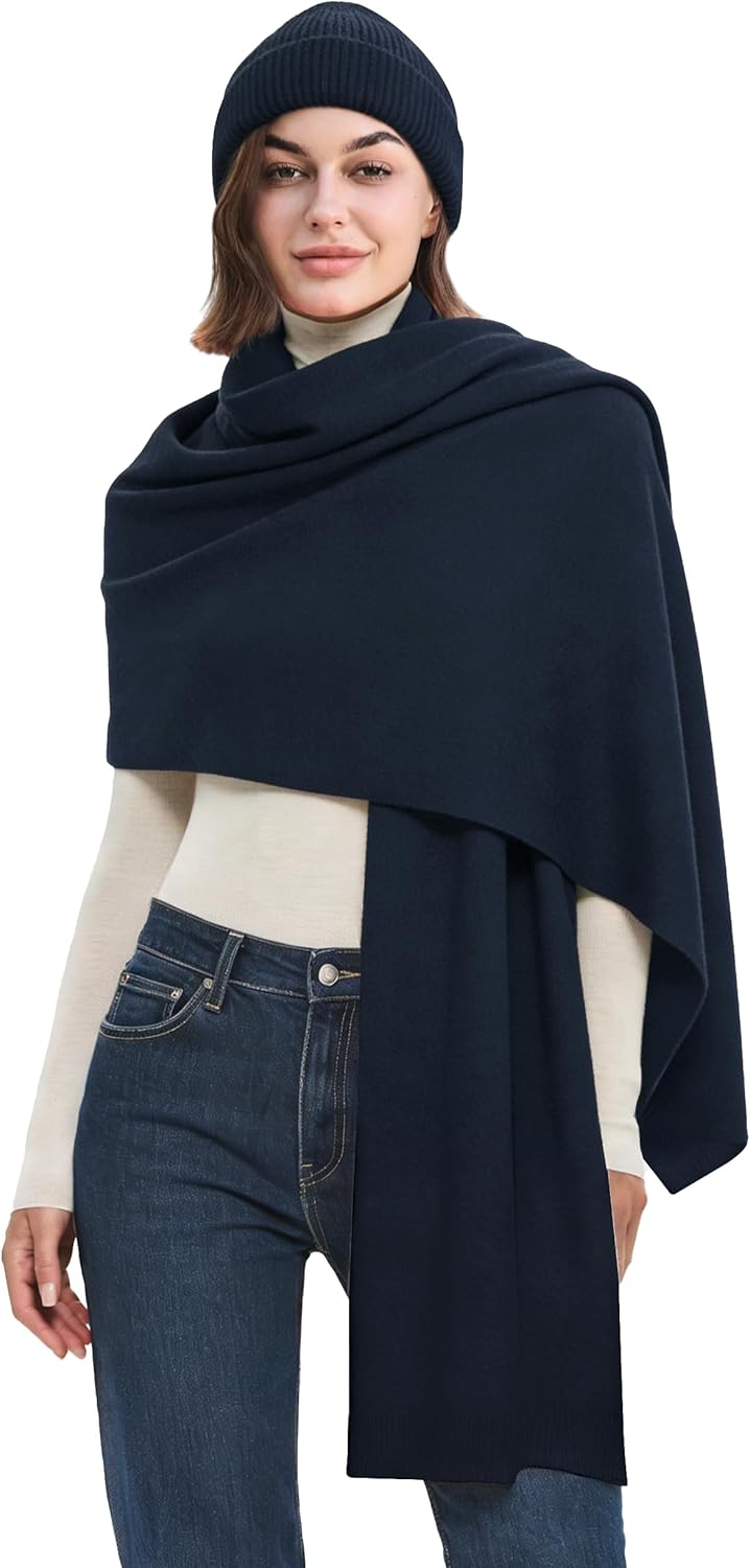 PULI Women's Pashmina Shawl Wraps for Evening Dress Large Scarf Blanket Long Wedding Bridal Winter Warm Shoulder Wrap - Colors A
