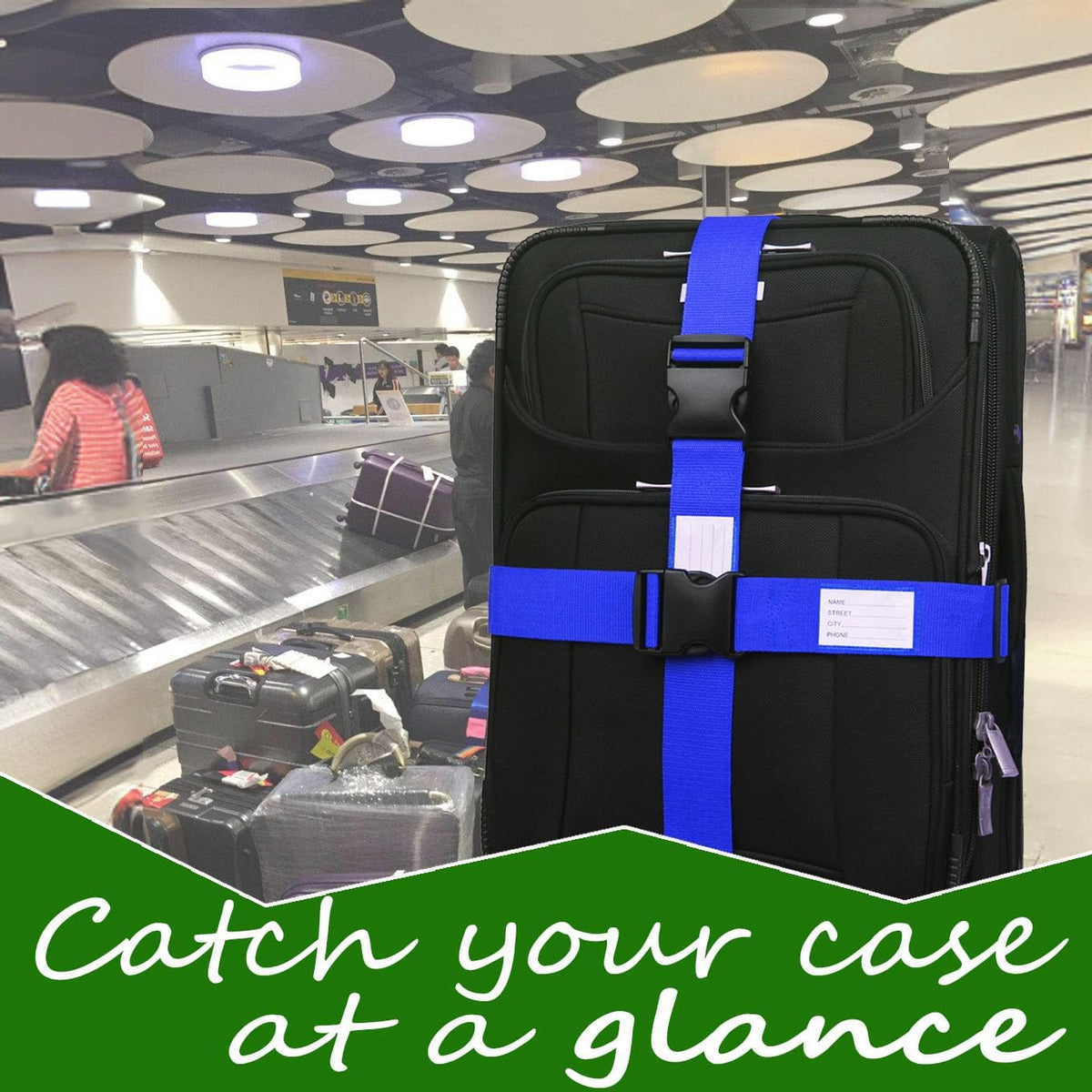 Ultra Long Heavy Duty Luggage Straps for Suitcases/Uprights/Duffels/Bags, 79" Adjustable Travel Packing Belts for Cargo Safety, Sturdy Baggage Strap Belts Multi-Pack