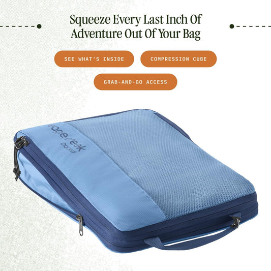 Eagle Creek Pack-It Reveal Compression Cube - Lightweight Compression Cube for Optimizing Luggage Space - Convenient Top Handle - Easy-Grab Zipper - Washable - Medium - Mandarin