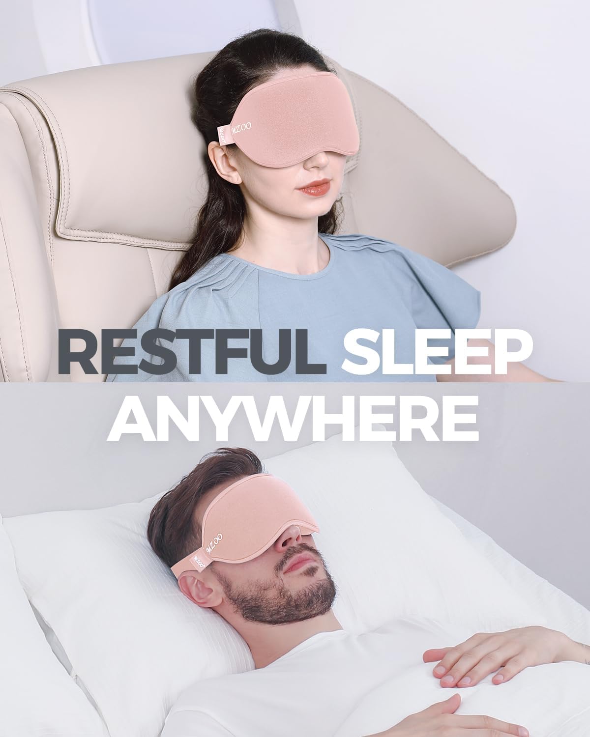 Luxury Sleep Mask for Women Men Patented Light Blocking Design