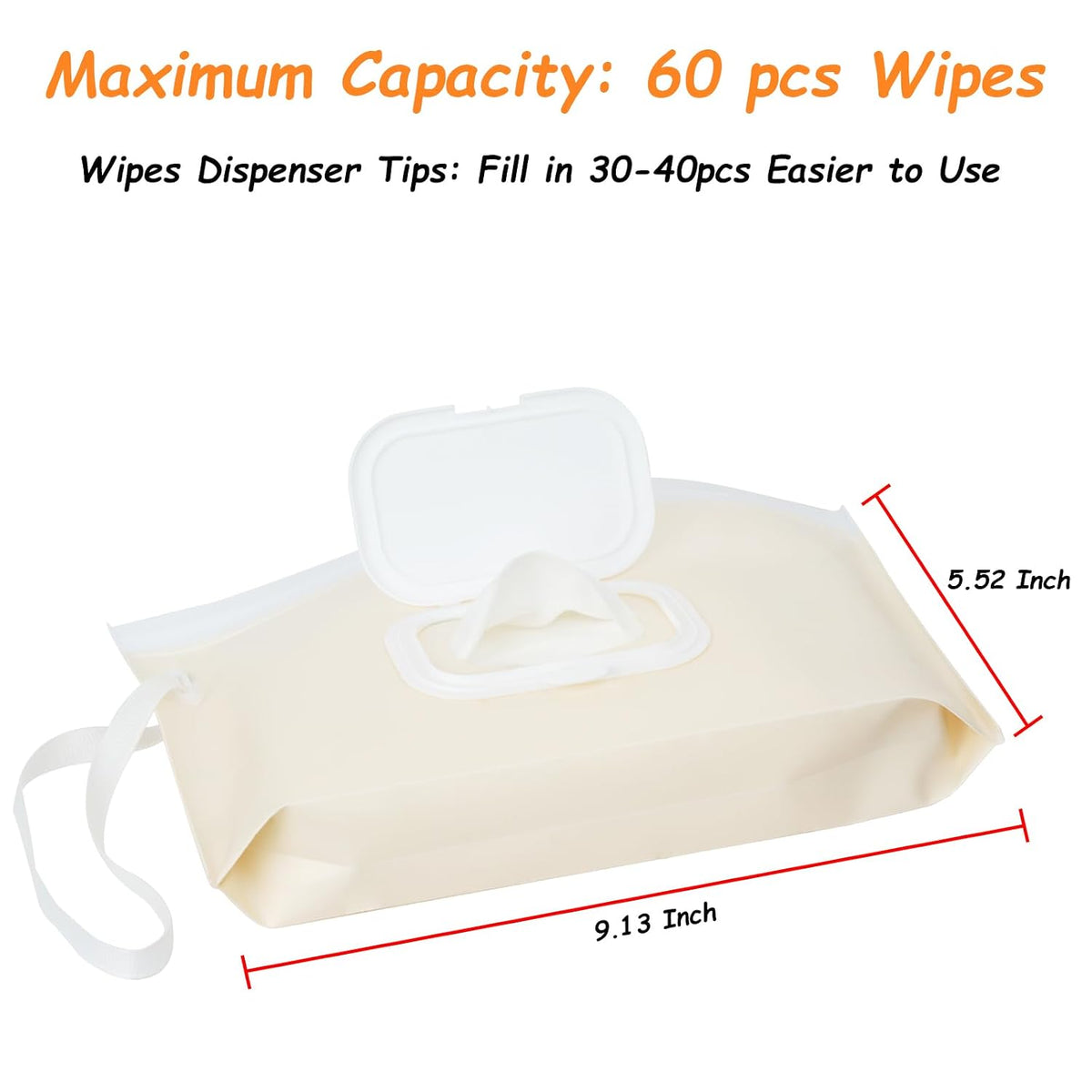 4 Pack Wipes Dispenser, Portable Baby Wipe Case, Refillable Baby Wipes Container, Wipe Holder, Keeps Wipes Fresh, Reusable Wet Wipe Pouch for Outdoor Outing, Camping, Hiking. PureColor