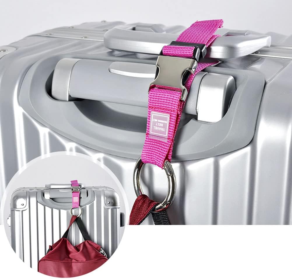 Add-A-Bag Luggage Strap Jacket Gripper, Luggage Straps Baggage Suitcase Belts Travel Accessories - Make Your Hands Free, Easy to Carry Your Extra Bags, Black