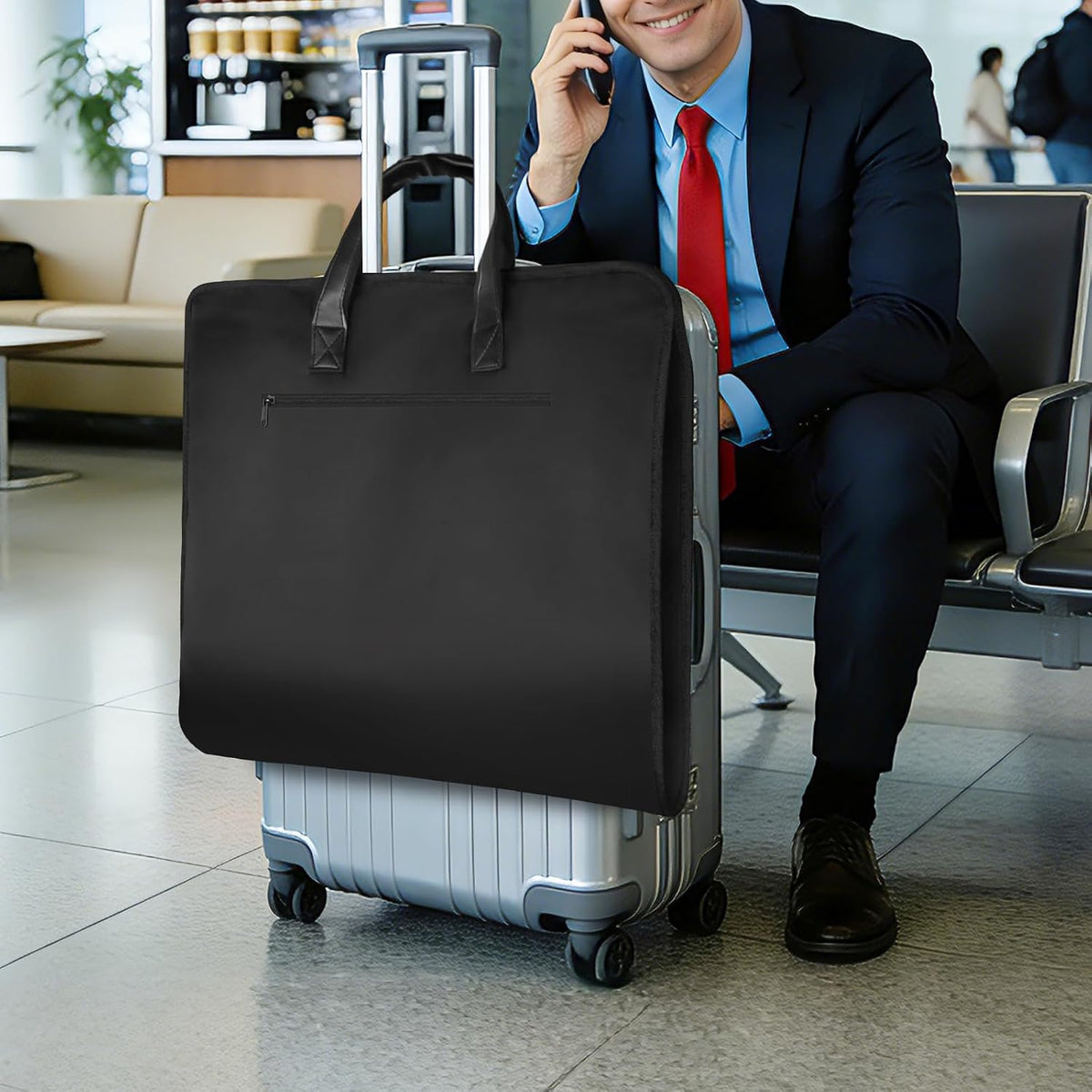 43 Inch Garment Bags for Travel, Heavy Duty Suit Travel Bag, Black
