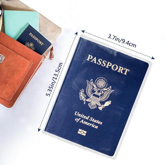 Waterproof Clear PVC Passport Cover Holder Case Protector ID Card