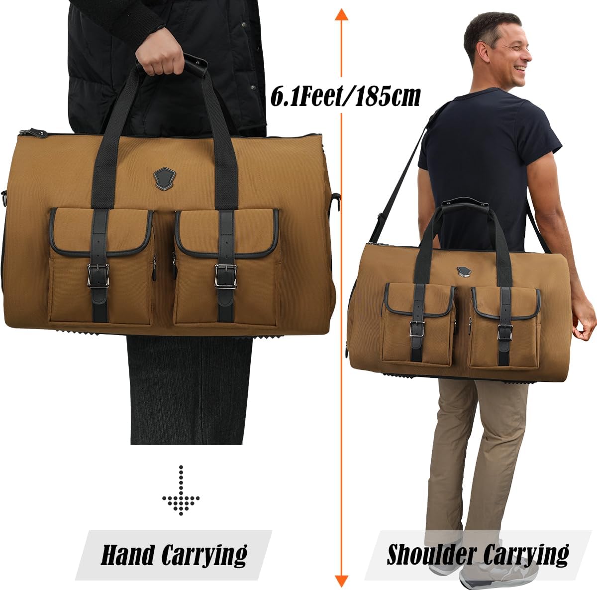 48H Garment Duffle Bags For Travel, 3-Suit Garment Bag Travel