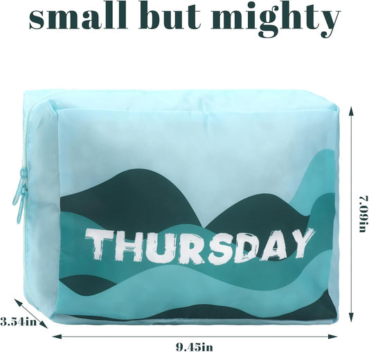 7 Pcs Days of Week Packing Cubes for Travel, Kids Boys Girls