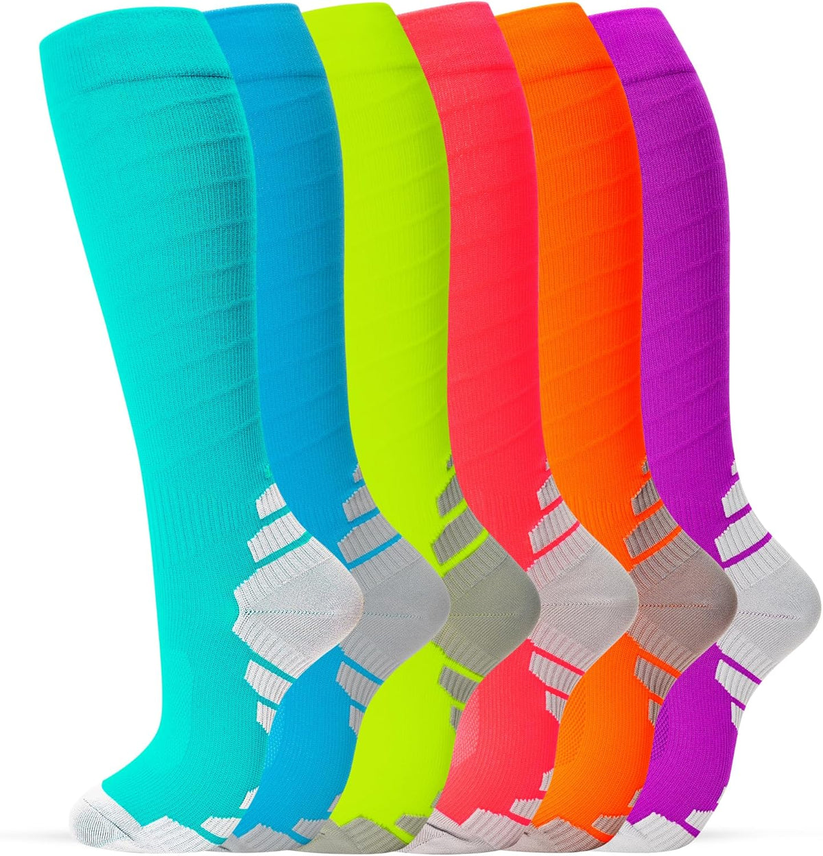 Compression Socks for Women Men Support Circulation 6 Pairs Socks For Nurse, Travel, Flight