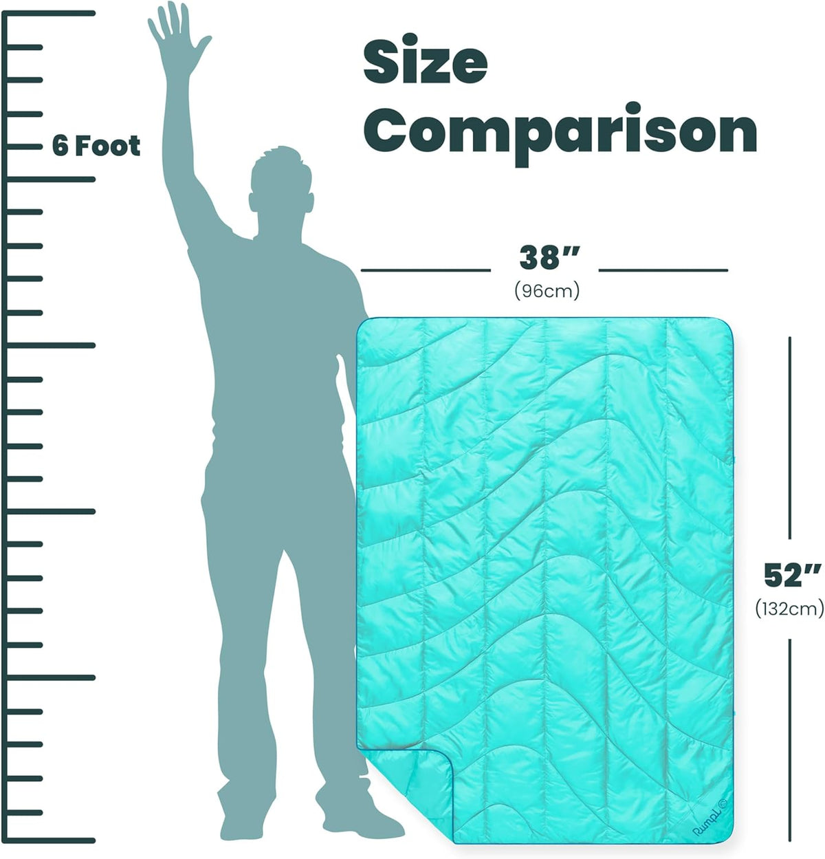 Travel Puffy Ultra-Packable Blanket, Deepwater