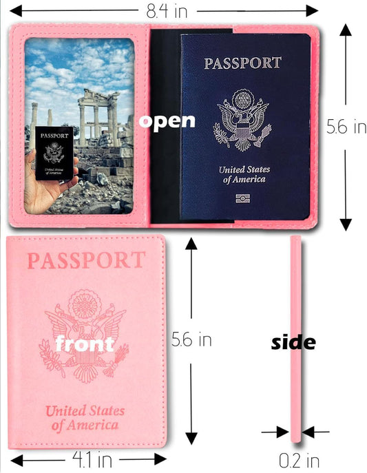 Leather Passport Holder Covers, Passport Holder for Travel Women