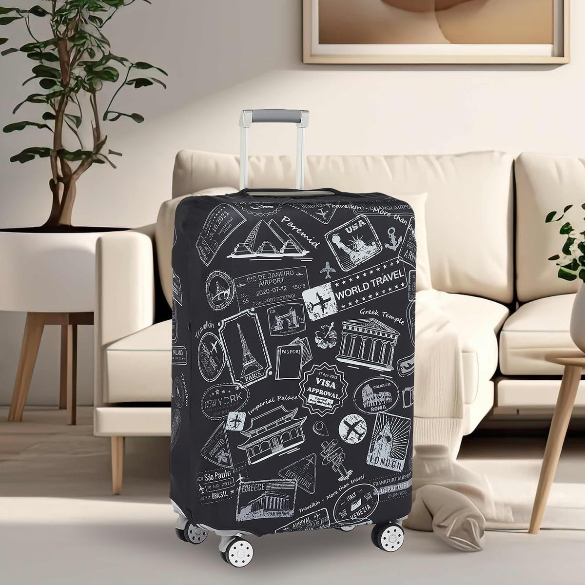 Travelkin Luggage Covers For Suitcase Tsa Approved Suitcase Cover Protector