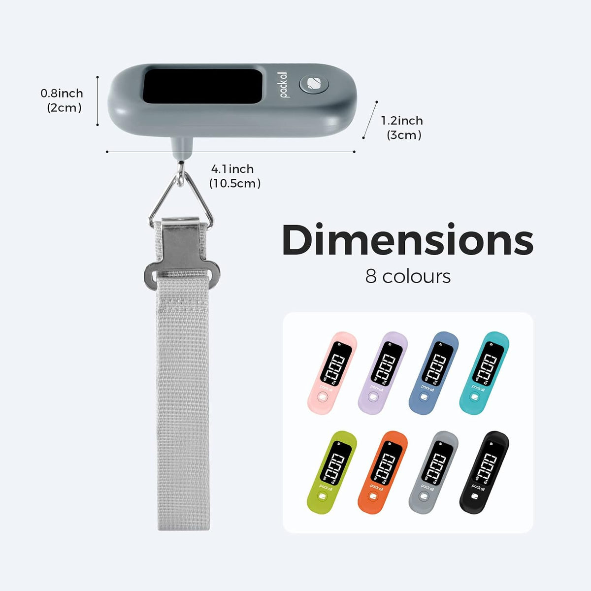 Digital Luggage Scale for Travel, 110Lbs Capacity, 0.1Lb Precision