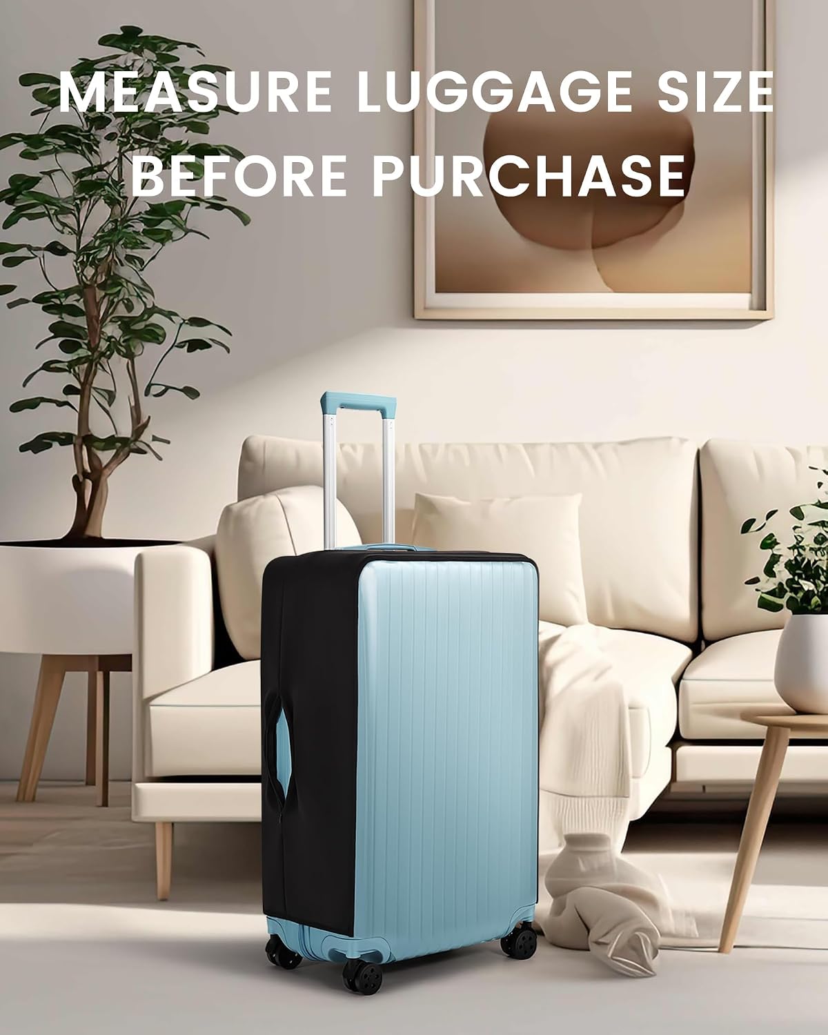 Travelkin Clear Luggage Cover For Suitcase, TPU Suitcase Cover Protector