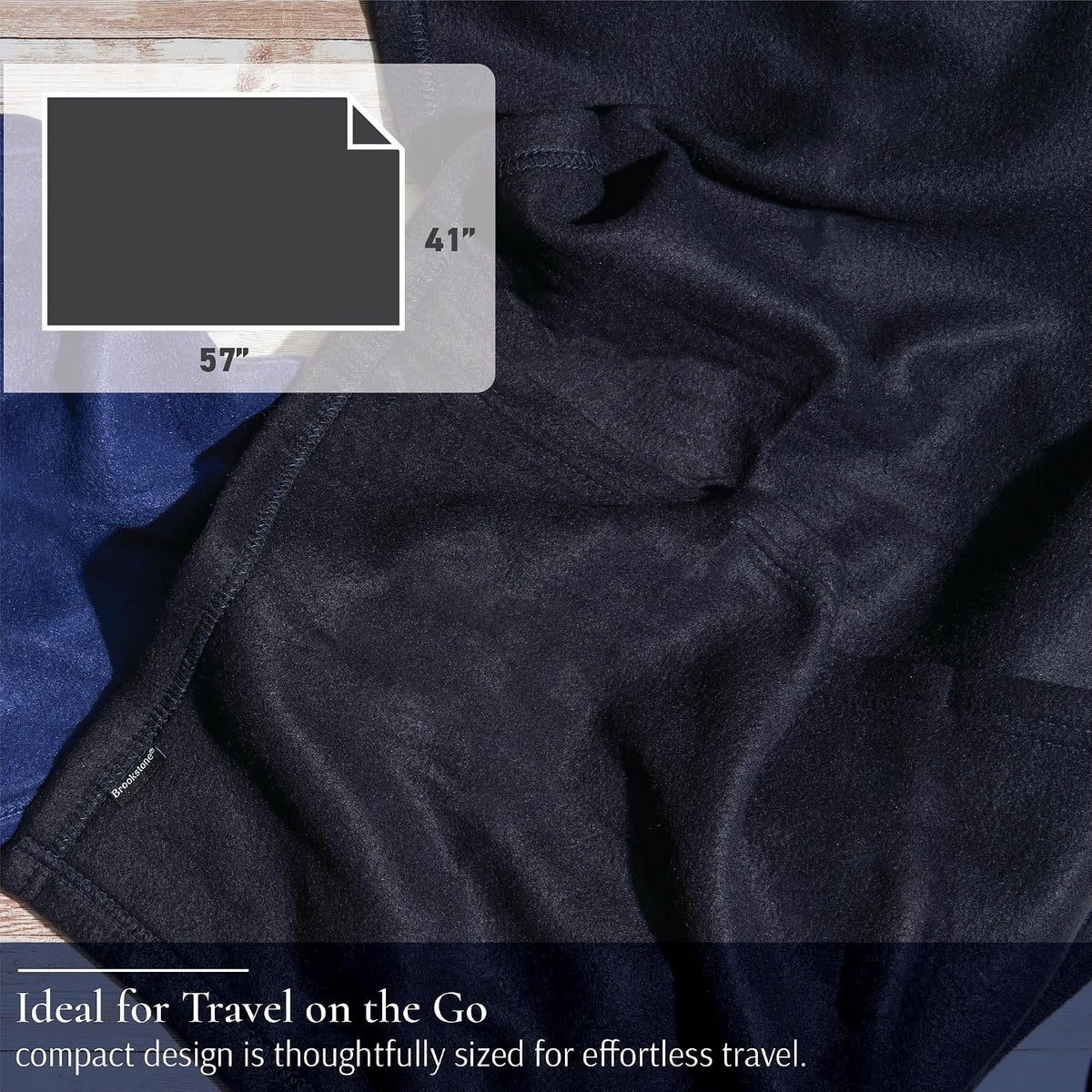 Travel Blanket 2-in-1 Soft Throw with Carrying Pouch