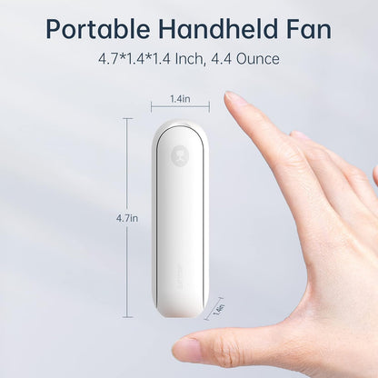 JISULIFE Portable Handheld Fan, 3 In 1-Fan, Power Bank, Flashlight, Blue