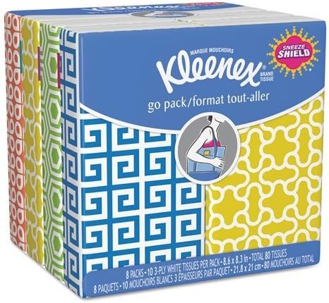 Kleenex Slim Pack Facial Tissue 10 Count 3-ply (Pack of 12)