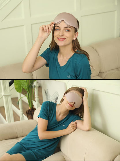 Sleep Mask for Side Sleeper, Blackout Eye Mask for Women Men