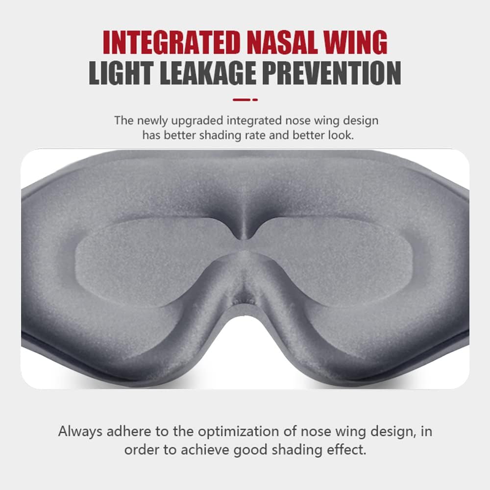 Sleep Mask for Side Sleeper, Blackout Eye Mask for Women Men