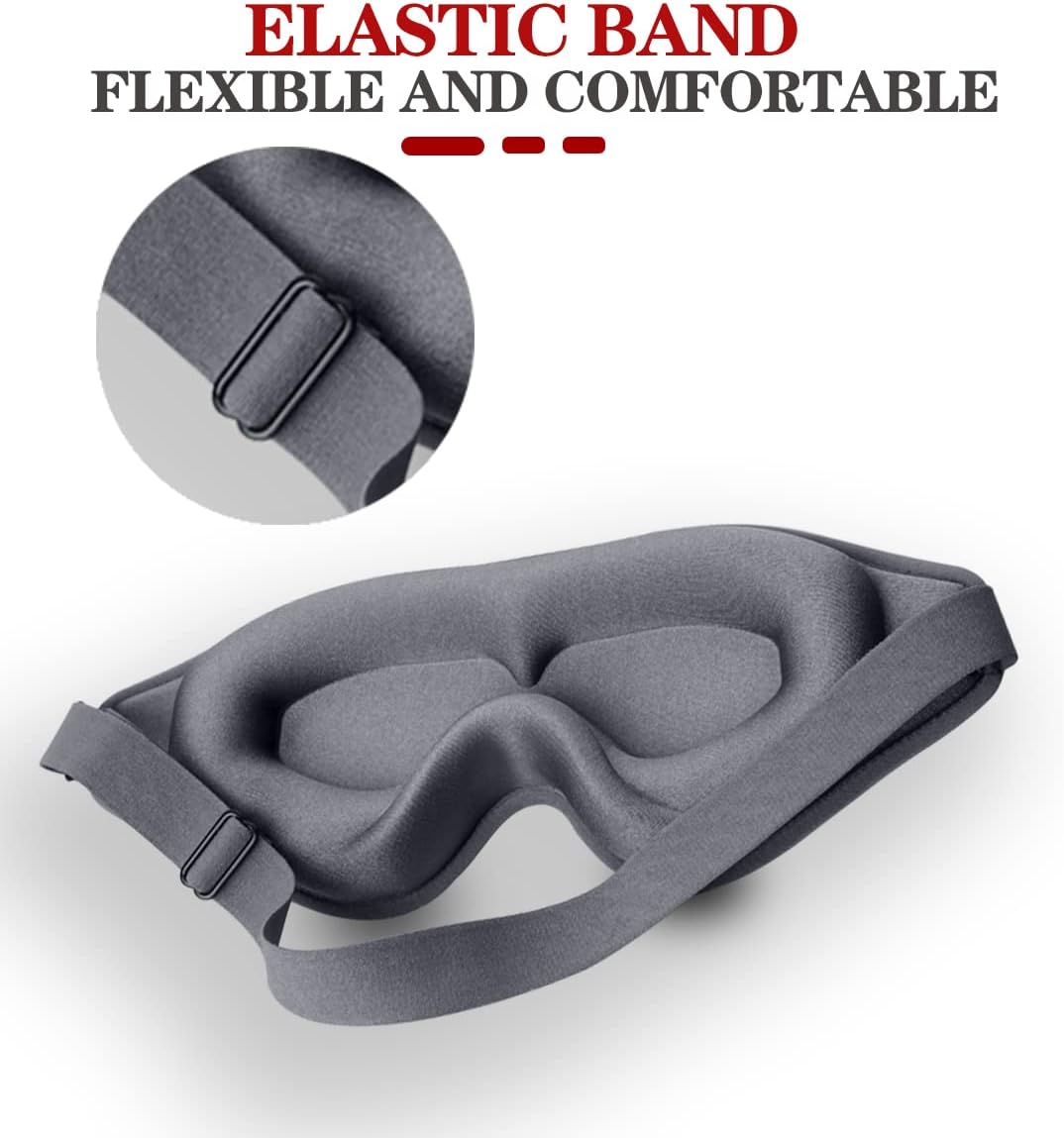 Sleep Mask for Side Sleeper, Blackout Eye Mask for Women Men