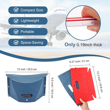 2pcs Portable Airplane Foot Rest for Air Travel Under Desk & Outdoor Stool