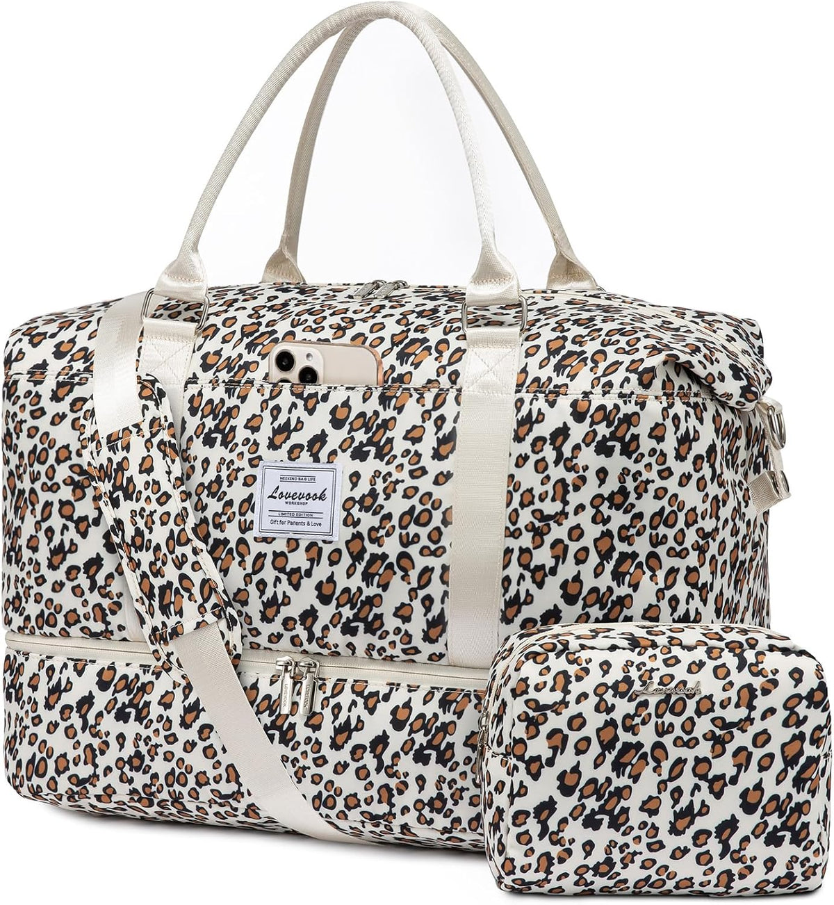 Travel Duffle Bag,Weekender Bags for Women with Shoe Compartment - Colors B