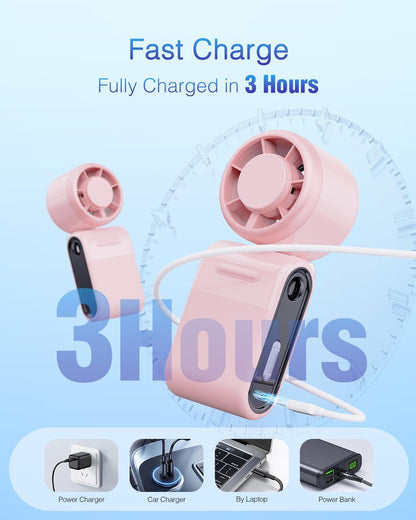 Mini Portable Handheld Turbo Fan – Small but Mighty, Whisper-Quiet, Long-Lasting, 5-Speed High-Velocity Rechargeable battery Fan, Personal Fan for Outdoor, Travel, Gifts for Women & Men(Black)
