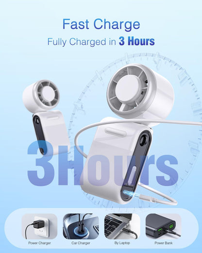 Mini Portable Handheld Turbo Fan – Small but Mighty, Whisper-Quiet, Long-Lasting, 5-Speed High-Velocity Rechargeable battery Fan, Personal Fan for Outdoor, Travel, Gifts for Women & Men(Black)
