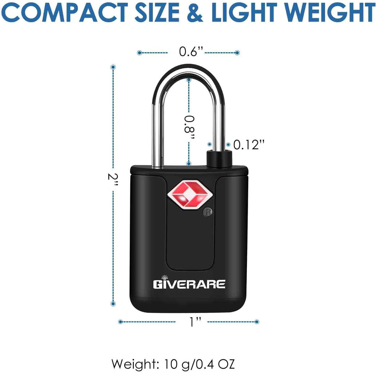 4 Pack TSA Approved Travel Luggage Locks with Keys, Keyed Suitcase Padlock, Zipper Small Locks, TSA Accepted Compatible Padlocks for Suitcase, Backpack, Gym Locker, Jewelry Box, Anti Theft-Black
