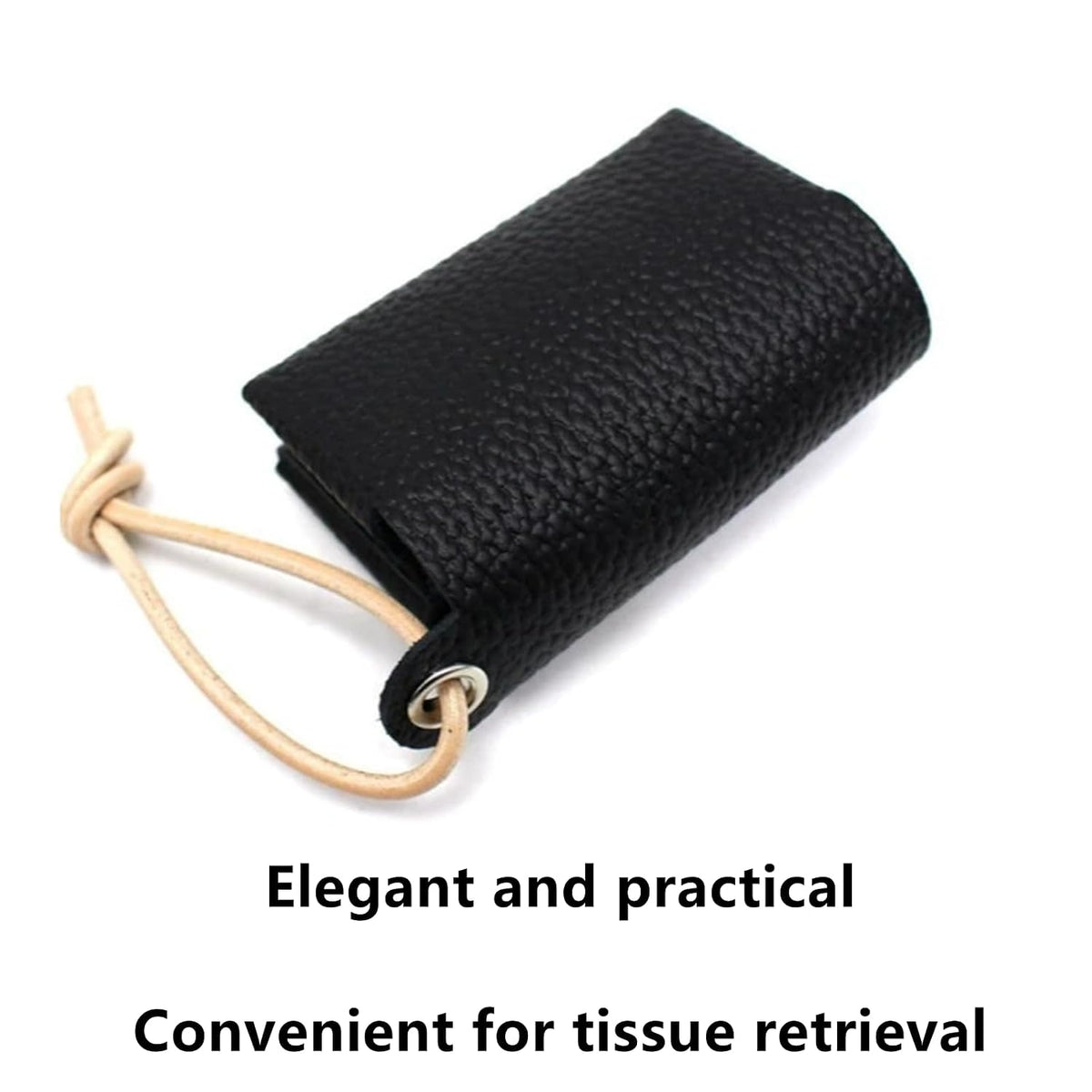 Pocket Tissue Holder, Facial Paper Storage Case Leather Tissue Pouch for Home and Travel