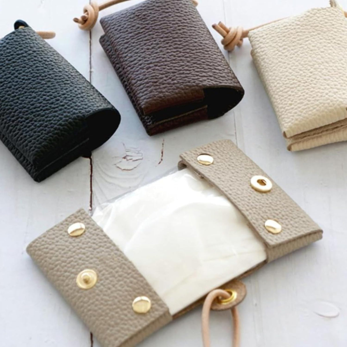 Pocket Tissue Holder, Facial Paper Storage Case Leather Tissue Pouch for Home and Travel