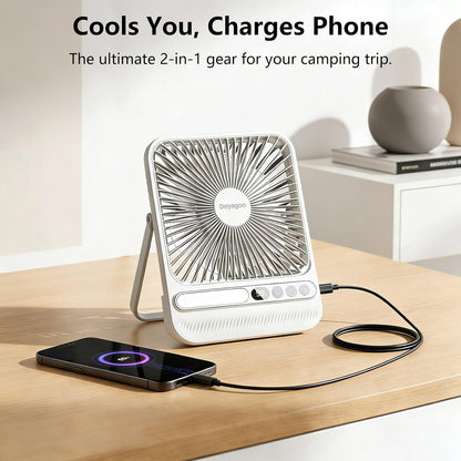 Travel Fan,7-Inch Portable Fan, Rechargeable Fan, 10000mAh Ultra-Thin Quiet