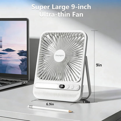 Travel Fan,7-Inch Portable Fan, Rechargeable Fan, 10000mAh Ultra-Thin Quiet