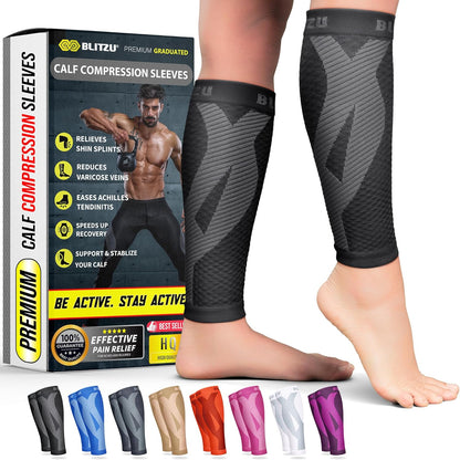 Calf Compression Sleeves, Footless Compression Socks for Men & Women