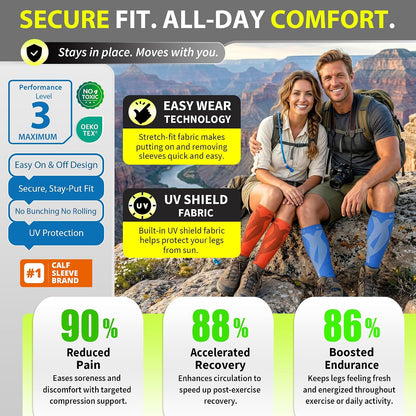 Calf Compression Sleeves, Footless Compression Socks for Men & Women
