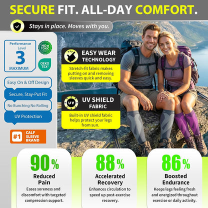 Calf Compression Sleeves, Footless Compression Socks for Men & Women