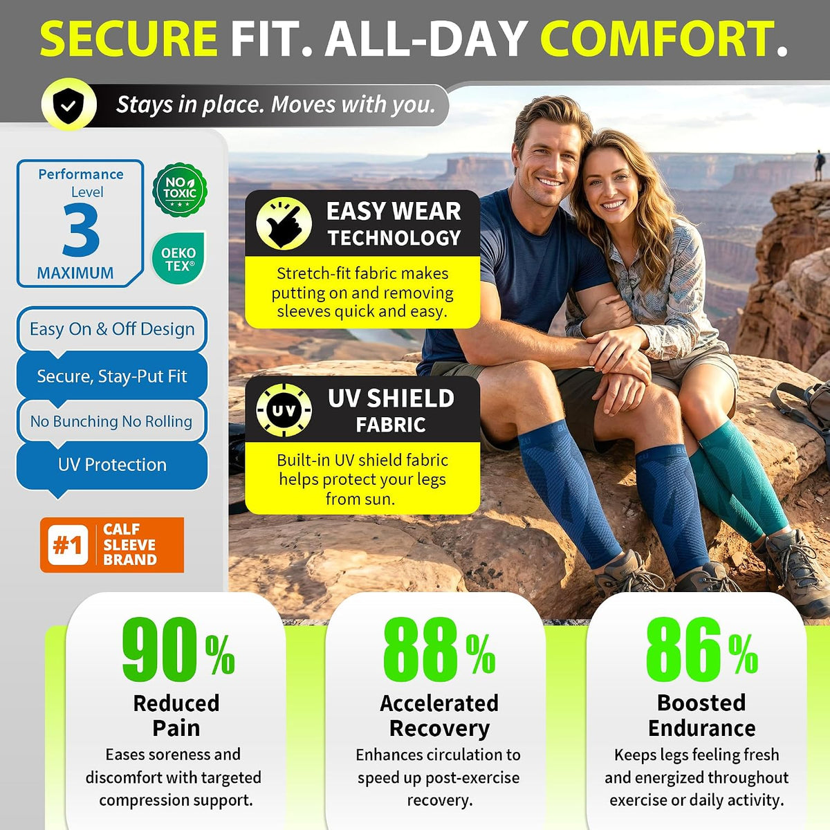 Calf Compression Sleeves, Footless Compression Socks for Men & Women