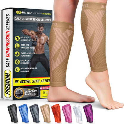 Calf Compression Sleeves, Footless Compression Socks for Men & Women