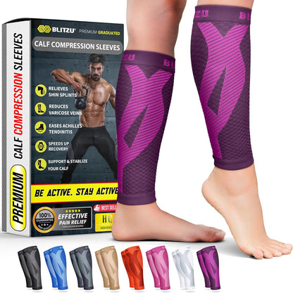 Calf Compression Sleeves, Footless Compression Socks for Men & Women