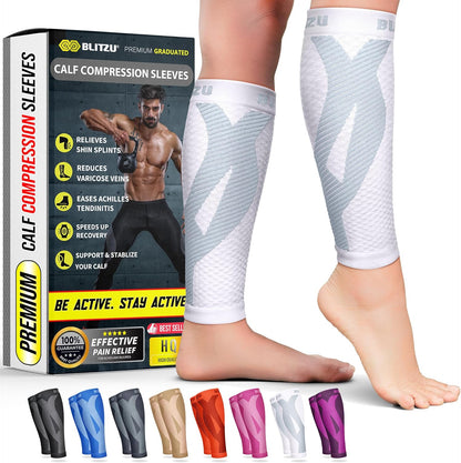 Calf Compression Sleeves, Footless Compression Socks for Men & Women