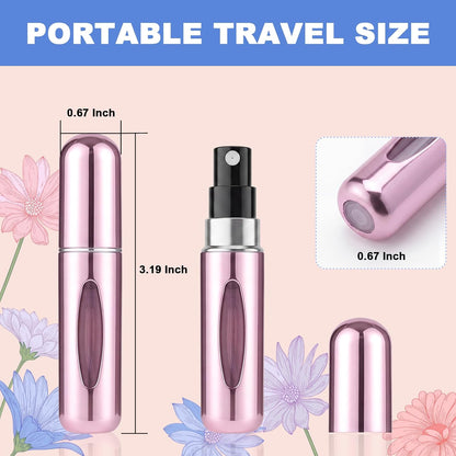 8 PCS Mini Perfume Travel Refillable, Perfume Atomizer, Refillable Perfume Bottle-5ml