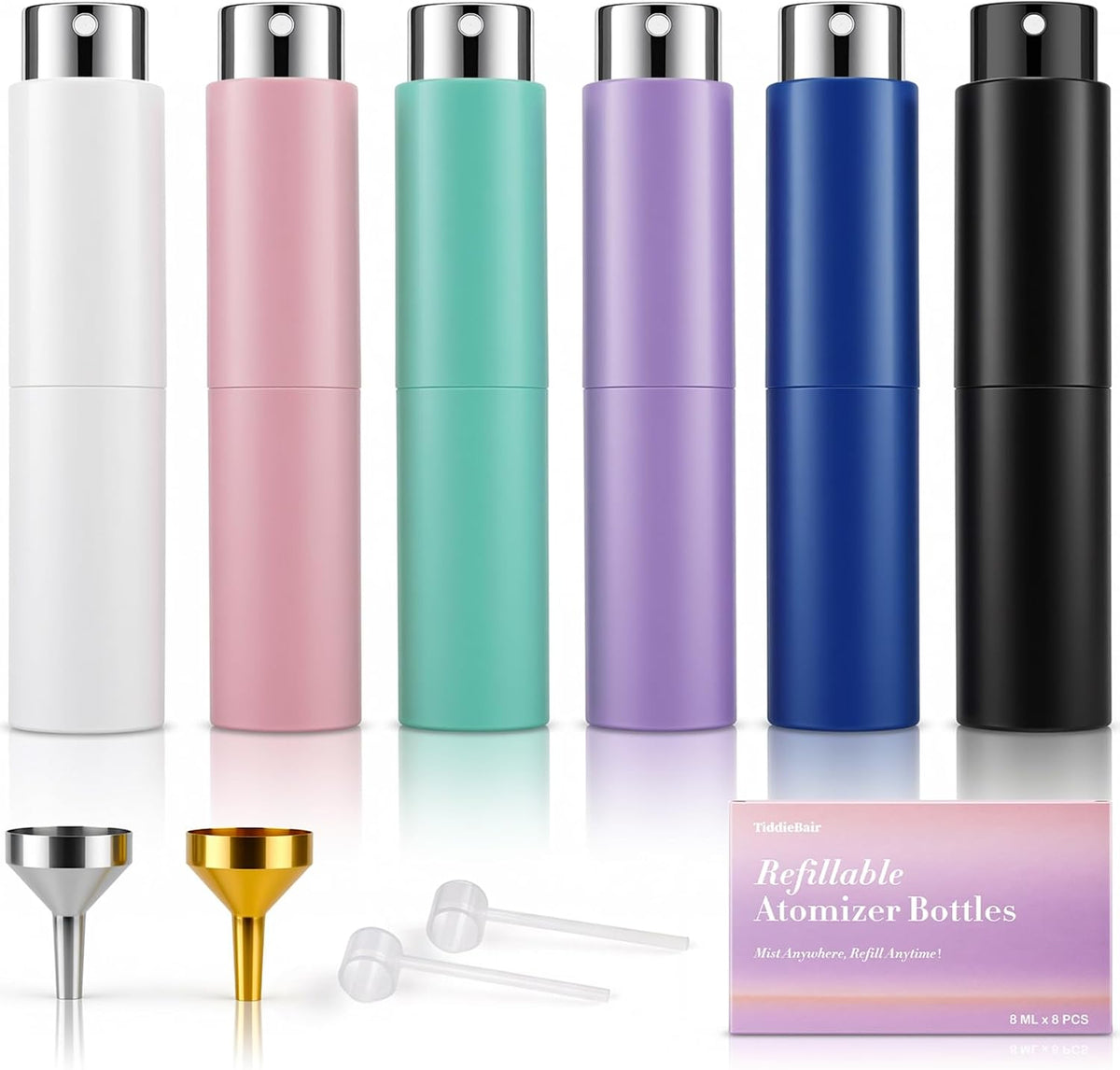 8 PCS Mini Perfume Travel Refillable, Perfume Atomizer, Refillable Perfume Bottle-5ml