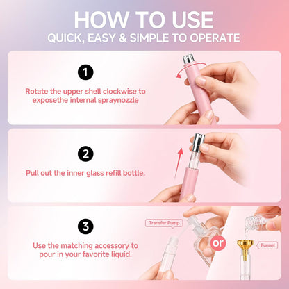 8 PCS Mini Perfume Travel Refillable, Perfume Atomizer, Refillable Perfume Bottle-5ml
