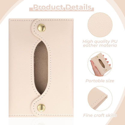 5.12"x3.35" Travel Tissue Holder, Purse Tissue Holder (Apricot)