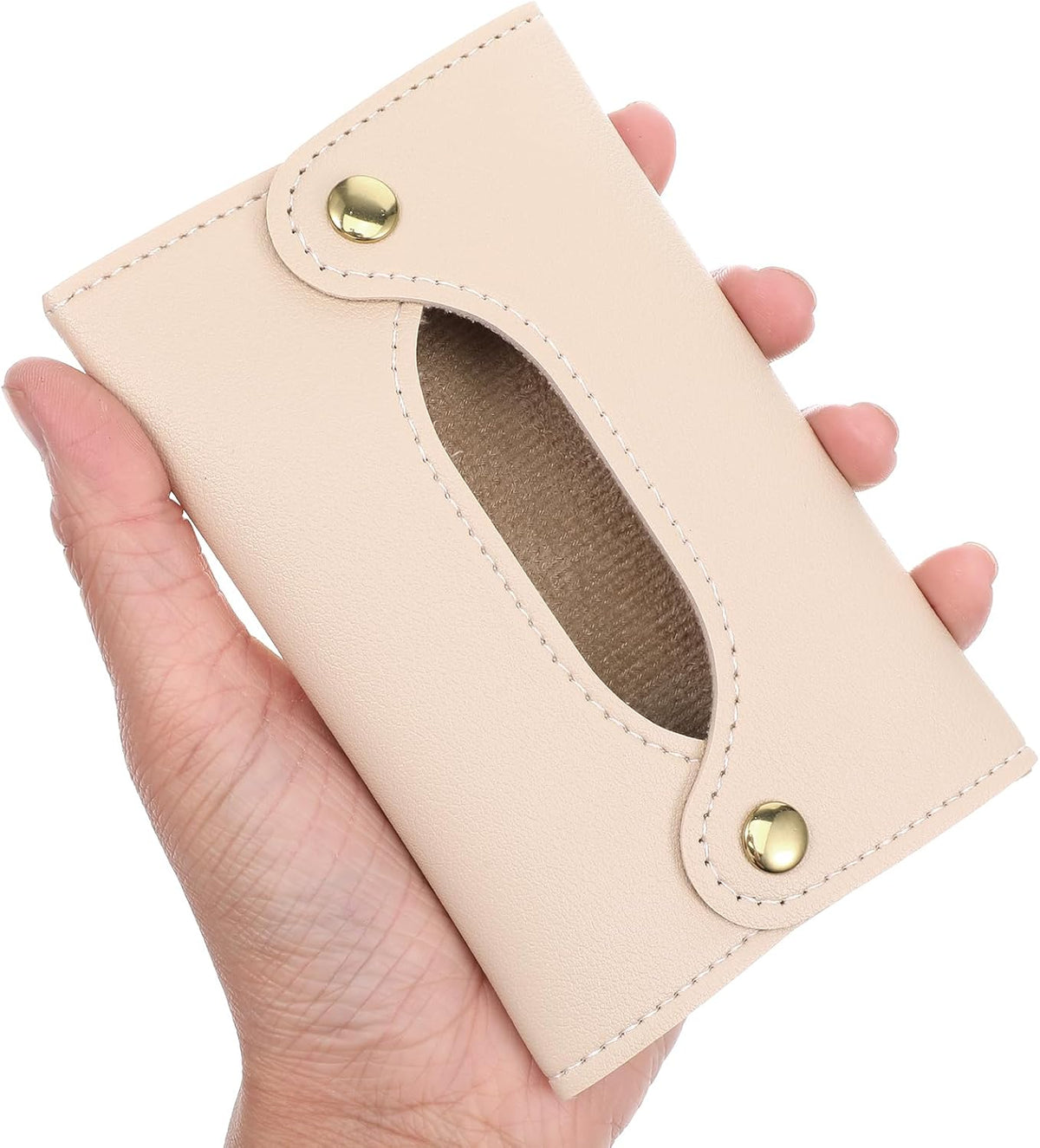 5.12"x3.35" Travel Tissue Holder, Purse Tissue Holder (Apricot)